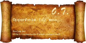 Oppenheim Tímea névjegykártya
